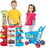 Super Store - Super Market Desk With Sound ,Light, Shopping Cart & 68 Accessories - TG - Image 2