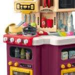 Talented Chef Children's kitchen with Sounds & Lights 77 PCS Dark Red - TG - Image 4