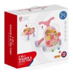 Huanger 2in1 Walker & Activity Play Table Pink - TG - Image 2