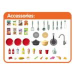 Talented Chef Children's kitchen with Sounds & Lights 79 PCS Blue - TG - Image 12