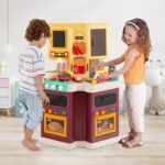 Talented Chef Children's kitchen with Sounds & Lights 77 PCS Dark Red - TG - Image 2
