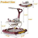 Baby Walker 5-in-1 Walker with Music Toys And Push Handle- TG - Image 5