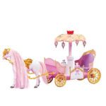 Electric Princess Pink Royal Horse Carriages Toy With Sound And 29 cm Princess Doll - TG - Image 3