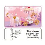 Electric Princess Pink Royal Horse Carriages Toy With Sound And 29 cm Princess Doll - TG - Image 4