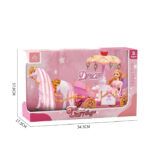 Electric Princess Pink Royal Horse Carriages Toy With Sound And 29 cm Princess Doll - TG - Image 5