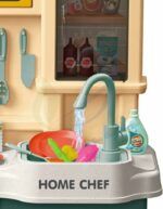 Interactive Toy Kitchen with Lights And Realistic Sound Green - 85 PCS - TG - Image 7