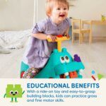 Battat Ride-on Hippo with Blocks - Image 4