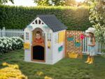 Dolu Garden Play House With Blackboard & Fence - Image 2