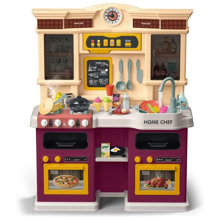 Interactive Toy Kitchen with Lights And Realistic Sound - 85 PCS