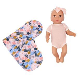 Lulla Baby Baby Doll & Floral Swaddle