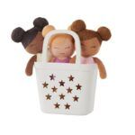 Lulla Baby Bath Baby Doll - Set of 3 Dolls In Basket