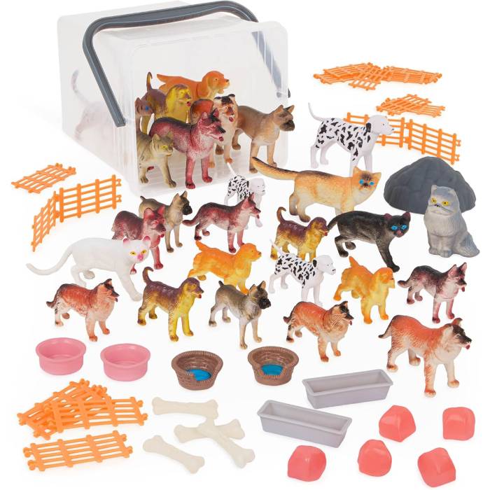 Terra Cat And Dog Playset In A Bucket - 60 PCS Terra Cat And Dog Playset In A Bucket - 60 PCS