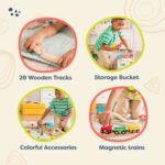 B.toys Wood & Wheels Train Set- 47pc - Image 5