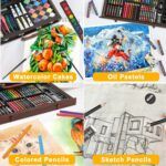 Wooden Box Drawing & Painting Set 123 Pcs - TG - Image 3