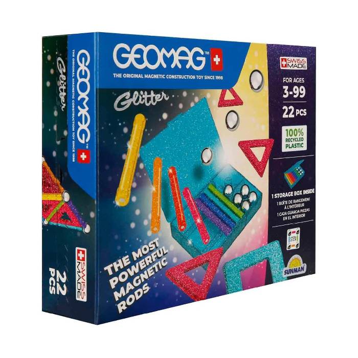 Geomag Educational Glitter Recycled Panels 22 Pcs Geomag Educational Glitter Recycled Panels 22 Pcs