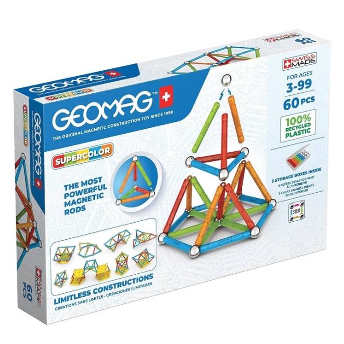 Geomag Educational Supercolor Magnetic Constructions 60 Pcs Geomag Educational Supercolor Magnetic Constructions 60 Pcs