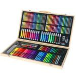 Wooden Box Kids Drawing Art Set 188 Pcs - TG - Image 5