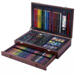 Wooden Box Drawing & Painting Set 142 Pcs - TG