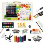 Wooden Box Kids Drawing Art Set 188 Pcs - TG