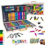 Wooden Box Kids Drawing Art Set 220 Pcs - TG