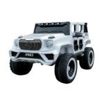 Electric Car for Kids- Remote Control Bluetooth Music- White - TG