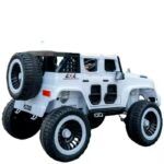 Electric Car for Kids- Remote Control Bluetooth Music- White - TG - Image 3