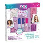 Make It Real- Imagination Land Glitter Locks Hair Accessories Set - 8 Pcs