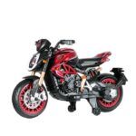 Kids Electric Motorbike LED Lights & Music - Red - TG