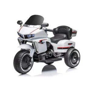 Kids Electric Motorcycle With Lights & Music White - TG
