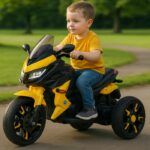Kids Electric Motorcycle Yellow - TG - Image 2