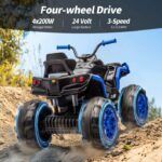 Kids Electric Quad Bike With Remote Control Blue - TG - Image 3