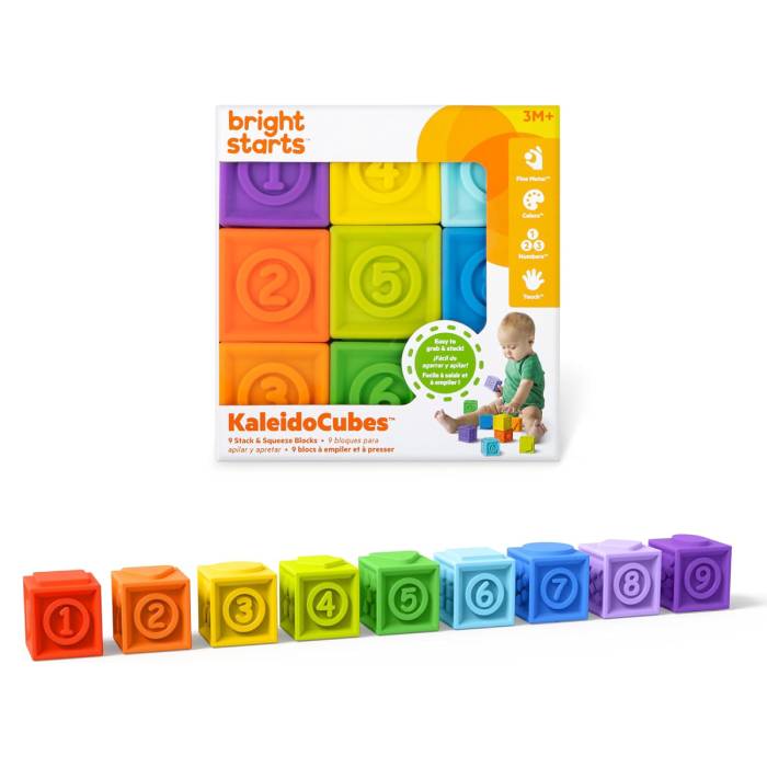 Bright Starts Stack & Squeeze Blocks 9 Pcs