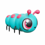 Jiggly Bugs -Interactive Blue Caterpillar