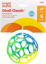 Bright Starts Oball Classic Easy-Grasp Toy - Blue/Green - Image 2