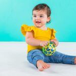 Bright Starts Oball Classic Easy-Grasp Toy - Blue/Green - Image 3