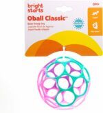 Bright Starts Oball Classic Easy-Grasp Toy - Pink/Purple - Image 3