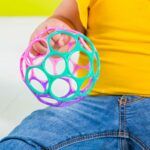 Bright Starts Oball Classic Easy-Grasp Toy - Pink/Purple - Image 4