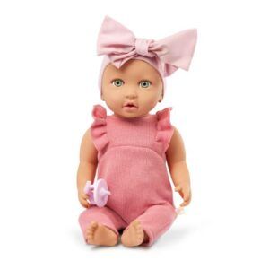 Lulla Baby Baby Doll Pink Romper Outfit - 14 inch