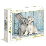Clementoni Cat & Bunny Jigsaw Puzzle - 500 Piece