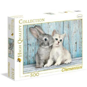 Clementoni Cat & Bunny Jigsaw Puzzle - 500 Piece