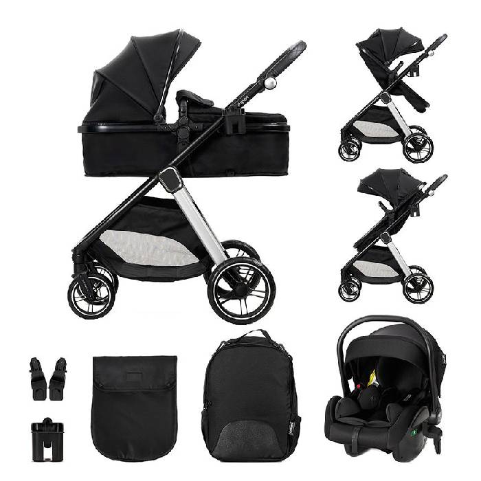 Lorelli - 3 in 1 Baby Stroller - Aspen, Black Lorelli - 3 in 1 Baby Stroller - Aspen, Black