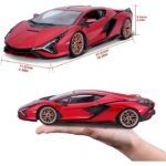 Bburago Lamborghini Sian FKP 37 Red 1:18 Model Car - Image 4