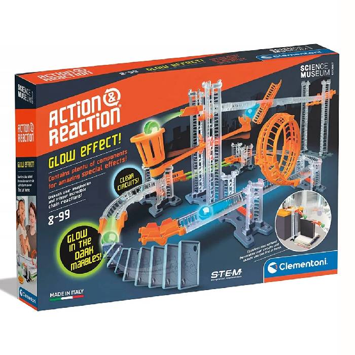 Clementoni Action & Reaction Glow Effect Stem Track Set Clementoni Action & Reaction Glow Effect Stem Track Set