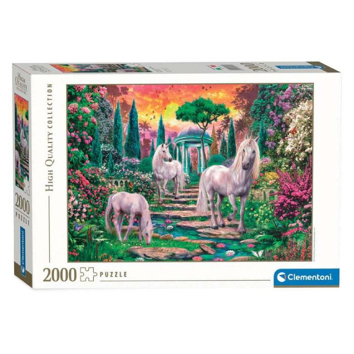 Clementoni Garden Unicorns Puzzle - 2000 Pieces Clementoni Garden Unicorns Puzzle - 2000 Pieces