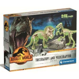 Clementoni Jw3 Dino Set Triceratops + Velociraptor Dig Kit