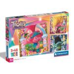 Clementoni Trolls Puzzle 3X48 Pieces