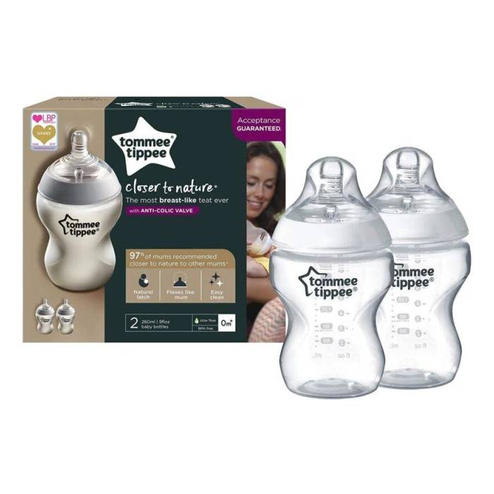 Tommee Tippee Feeding Bottle 260 ml (Pack Of 2) Tommee Tippee Feeding Bottle 260 ml (Pack Of 2)