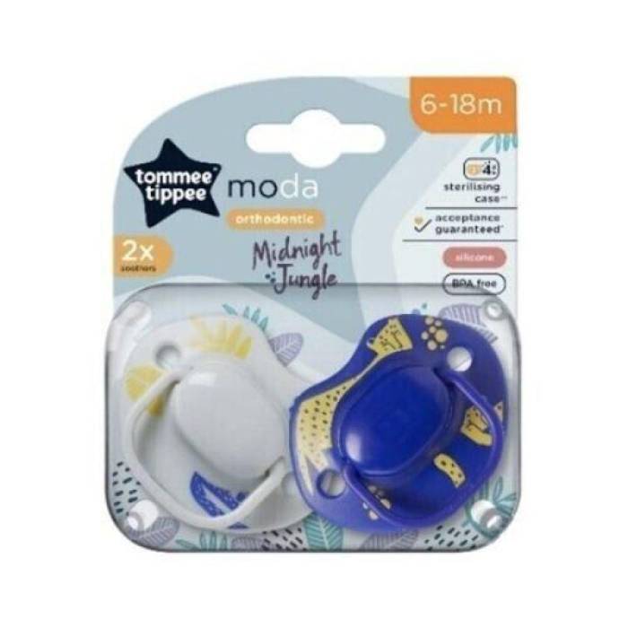 Tommee Tippee Moda Soothers 6–18 Months - 2 Pcs Tommee Tippee Moda Soothers 6–18 Months - 2 Pcs - Image 1