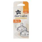 Tommee Tippee Nature Baby Bottle Teats - Pack of 2