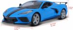 Maisto 2020 Chevrolet Corvette Stingray Coupe (High Wing)-1:18 Model Car - Image 2